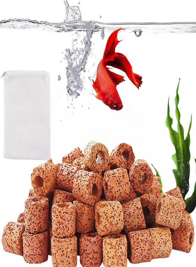 VAYINATO® 250g Aquarium Filter Media Red Ceramic Ring Coming with Mesh Bag, Promote Healthy Bacteria Growth and Optimize Water Quality for Fish Tank Sump Pond by Petzlifeworld - Image 1